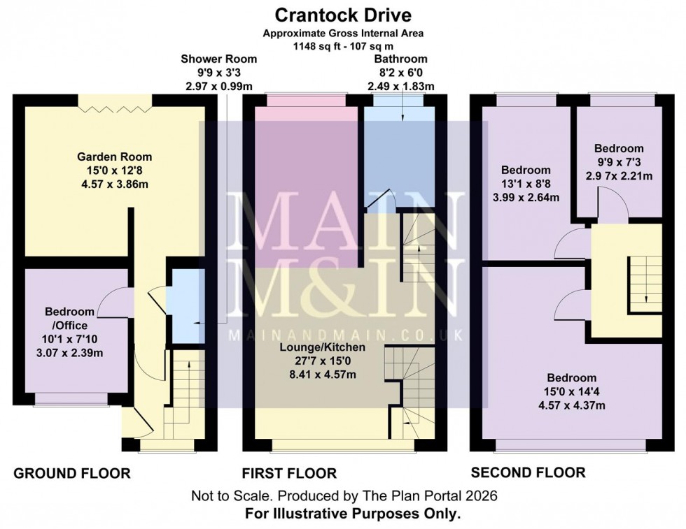 Floorplan for Crantock Drive, Heald Green