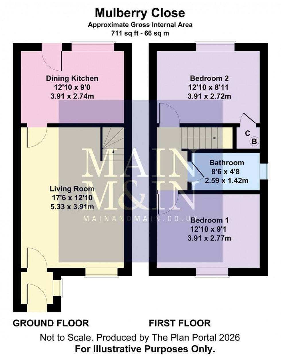 Floorplan for Mulberry Close, Heald Green